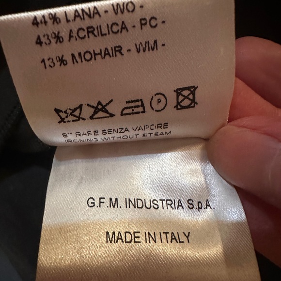 Hache: Italian Couture Wool-Shawled Dress - Picture 5 of 5